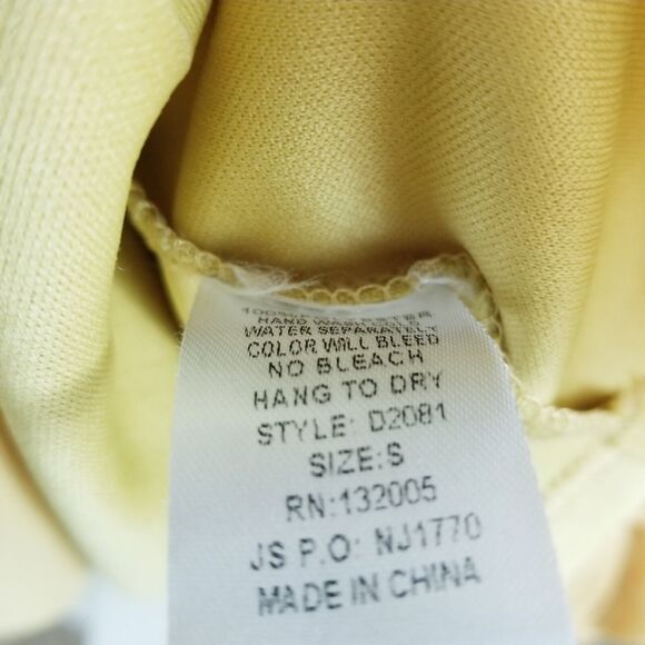 Cottage Boho Entro Dress Small Musturd Marigold Crochet Neck Mini Shift Fall - Picture 8 of 9